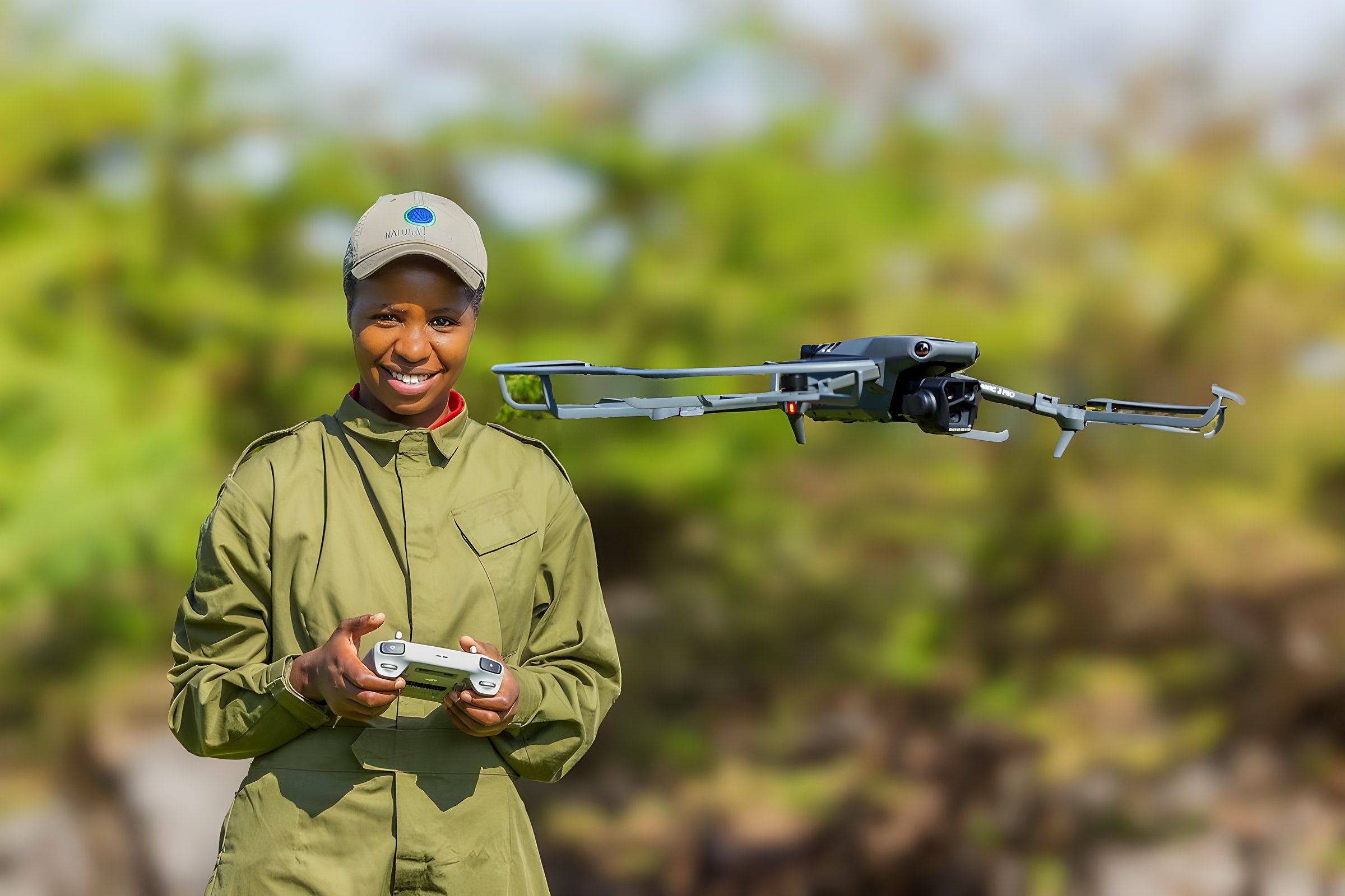 A NATURAL STATE researcher flying a survey drone